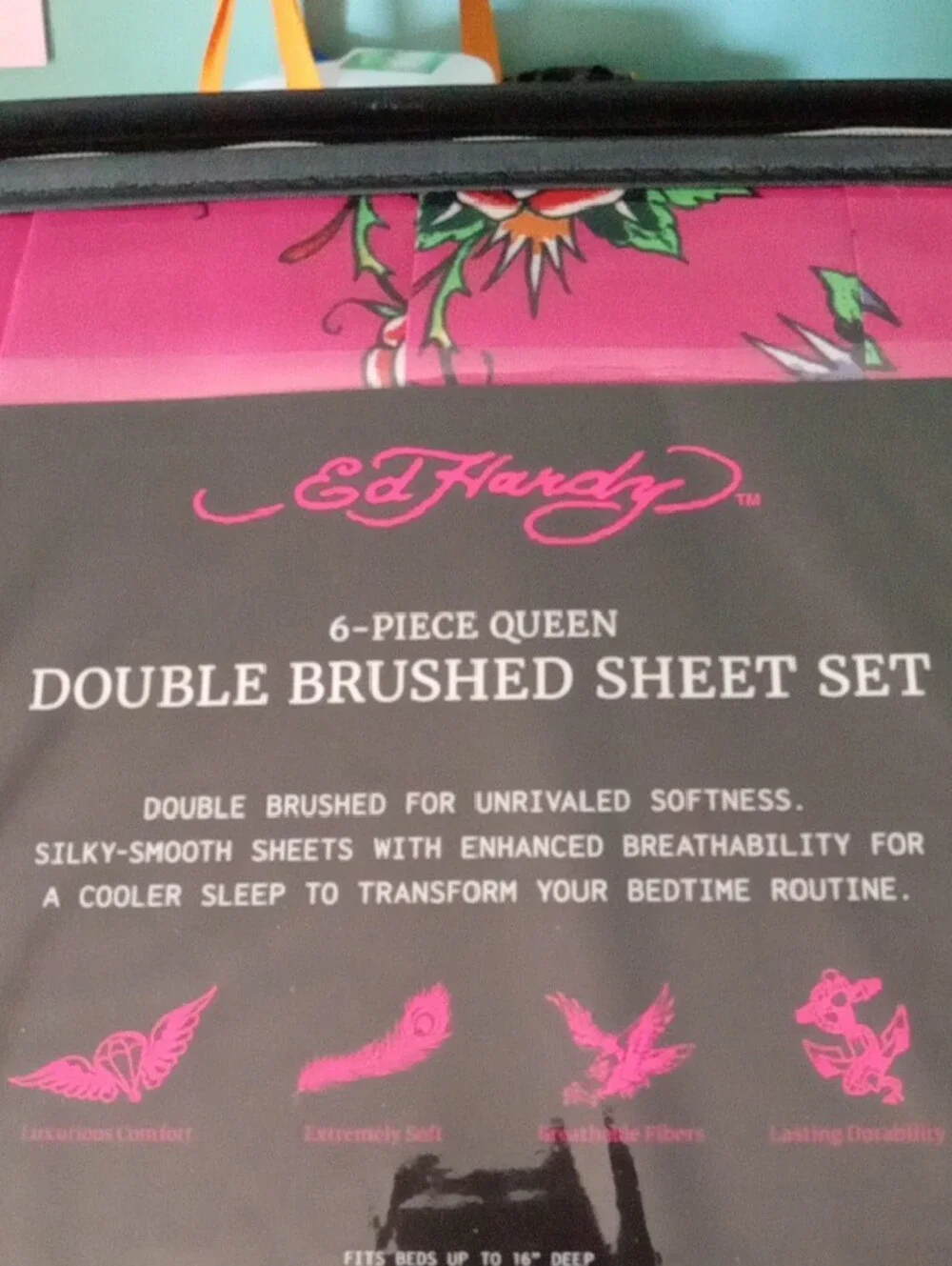 Ed Hardy Skulls Sheet Set Queen